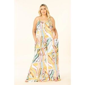 THE SANG | Abstract Print Jumpsuit (Yellow Combo)